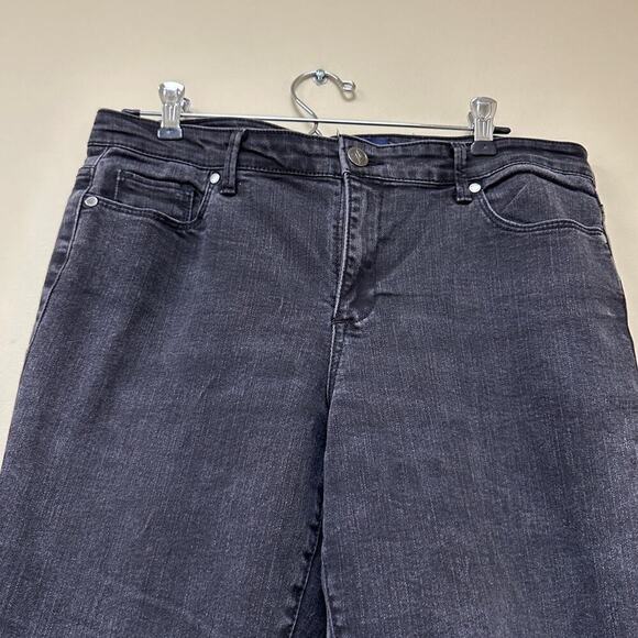 Adrenne Vittadini Size 10 Mid Rise 5 Pocket Skinny Leg Denim Jeans Faded Black - Picture 2 of 12